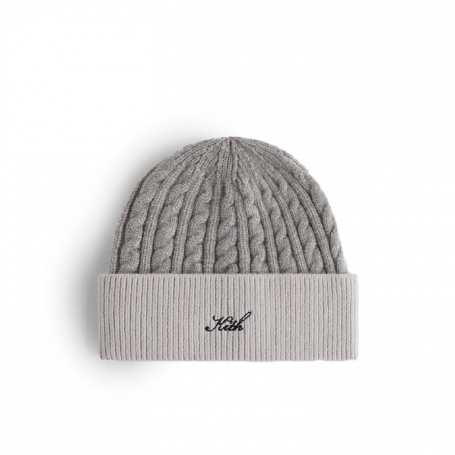 Kith Cable Knit Mia Beanie Light Heather Grey