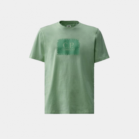 Футболка C.P.Company T-Shirts Short Sleeve Jersey 30/1 Gauze Green
