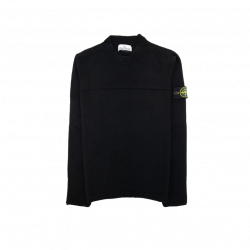 Джемпер Stone Island Ribbed Neckline Lambswool Knitted Sweatshirt Black