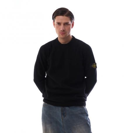 Джемпер Stone Island Ribbed Neckline Lambswool Knitted Sweatshirt Black