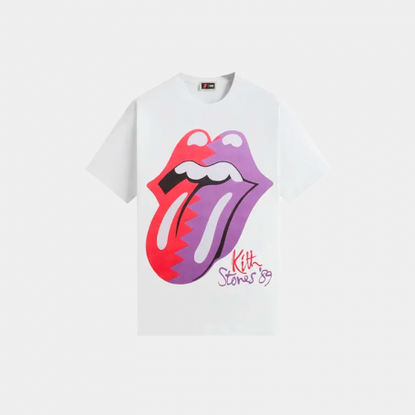 Футболка Kith x The Rolling Stones 1989 Tongue Vintage Tee White