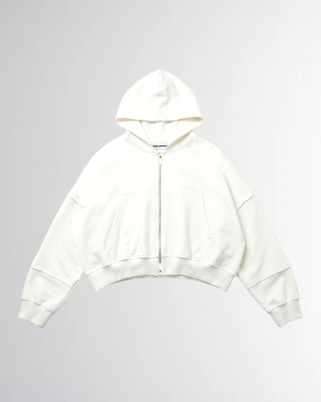 Зип-худи Sabe Logo Cropped Zip-Up Hoodie Milk