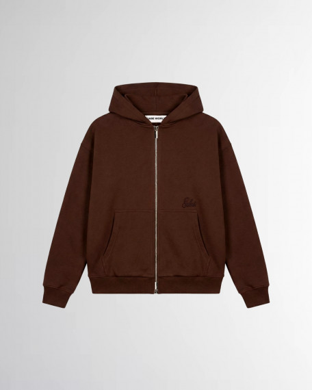Зип-худи Sabe Paris Cotton 3D Logo Full-Zip Hoodie Brown