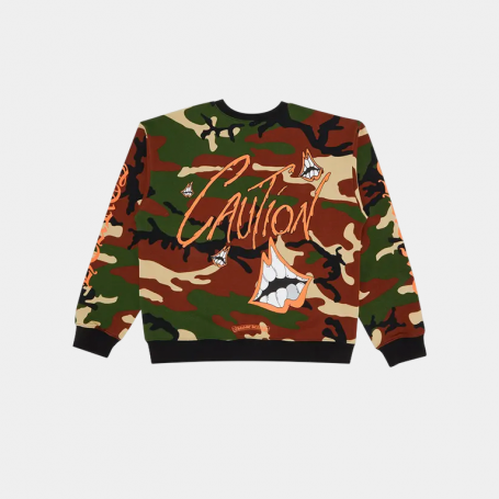 Свитшот Chrome Hearts Matty Boy Caution Crewneck Camo