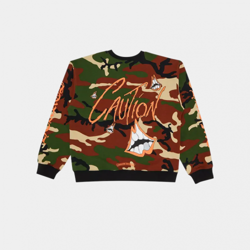 Свитшот Chrome Hearts Matty Boy Caution Crewneck Camo