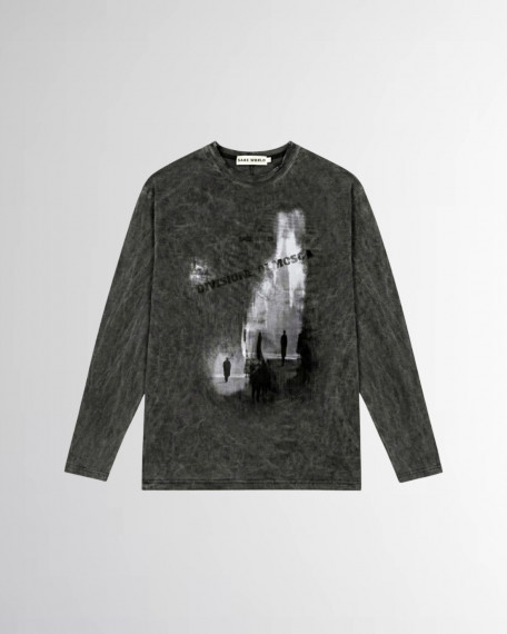 Лонгслив Sabe Longsleeve Di Mosca Acid Wash Dark Grey