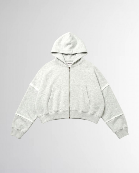Зип-худи Sabe Logo Cropped Zip-Up Hoodie Grey