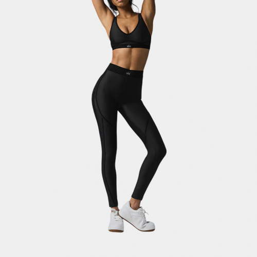 Леггинсы Alo Yoga Airlift Mesh Line Up High-Waist Legging Black