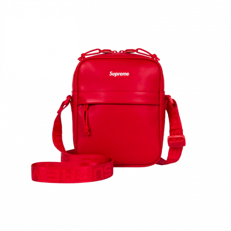 Supreme Shoulder Leather Bag Red