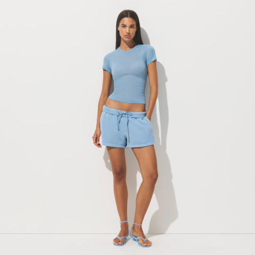 Футболка SKIMS Sheer Cotton T-Shirt Blue Bell
