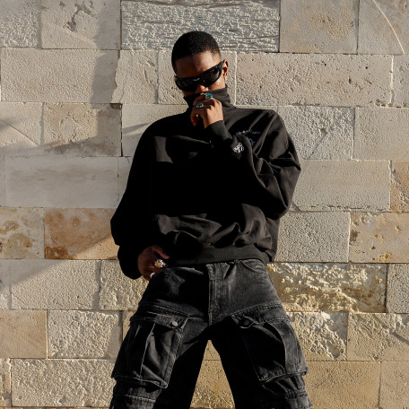 Зип-анорак Sabe Paris Cotton Half-Zip Black