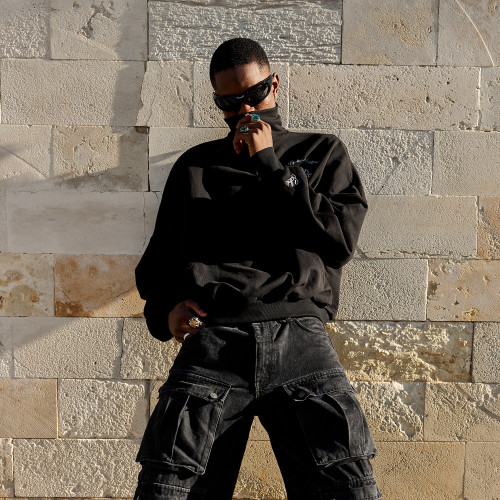 Зип-анорак Sabe Paris Cotton Half-Zip Black