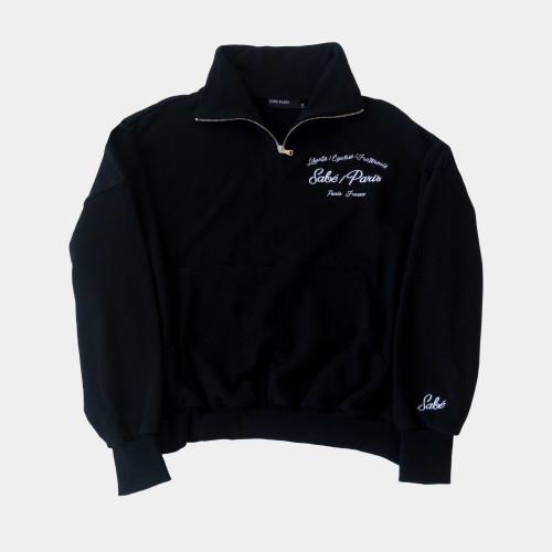 Зип-анорак Sabe Paris Cotton Half-Zip Black