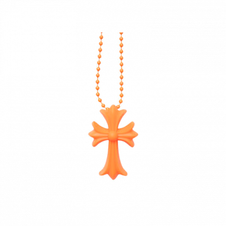 Chrome Hearts Silicone Cross Necklace Orange