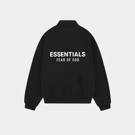Fear of God Essentials Fleece Polo Black