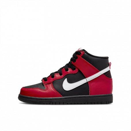 Nike Dunk High Black University Red White (PS) (Kids)