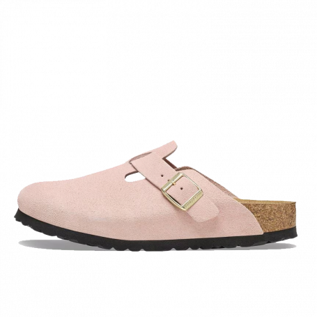Birkenstock Boston Suede Leather Narrow Light Rose