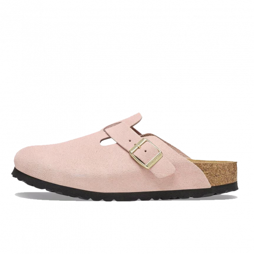 Birkenstock Boston Suede Leather Narrow Light Rose