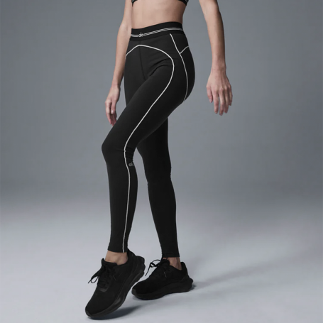 Легинсы Alo Yoga Airbrush High-Waist Heart Throb Legging Black/White