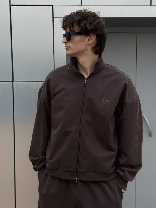 Анорак на молнии Sabe Full Zip-Up Sweatshirt Brown