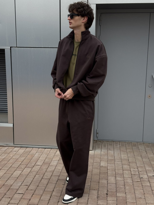 Анорак на молнии Sabe Full Zip-Up Sweatshirt Brown