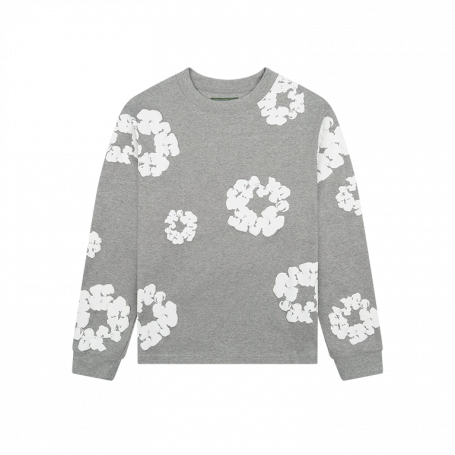 Лонгслив Denim Tears Long Sleeve Cotton Wreath Tee Grey