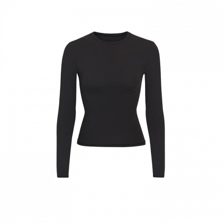 SKIMS Fits Everybody Long Sleeve T-Shirt Onyx