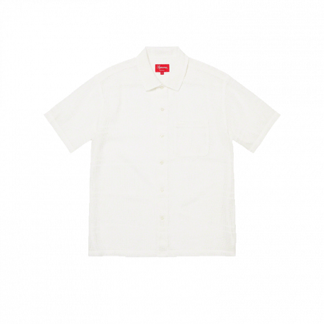 Supreme Mesh Stripe S/S Shirt White