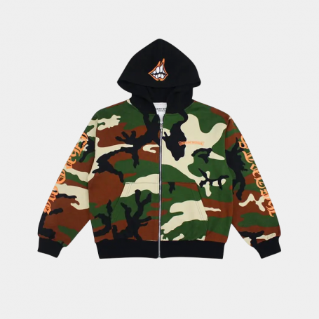 Зип-худи Chrome Hearts Matty Boy Caution Thermal Zip Up Hoodie Camo