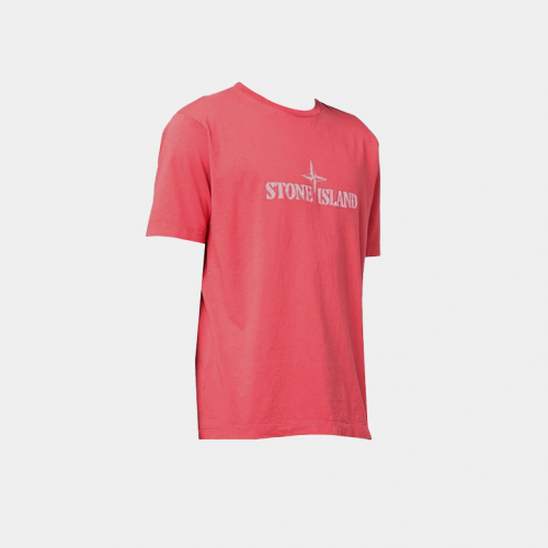 Футболка Stone Island Stitches Logo Sleeve T-Shirt Coral