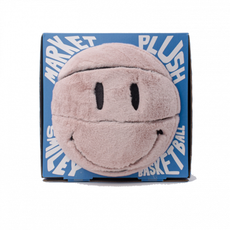 Market SMILEY Sherpa Basketball Pillow Blush