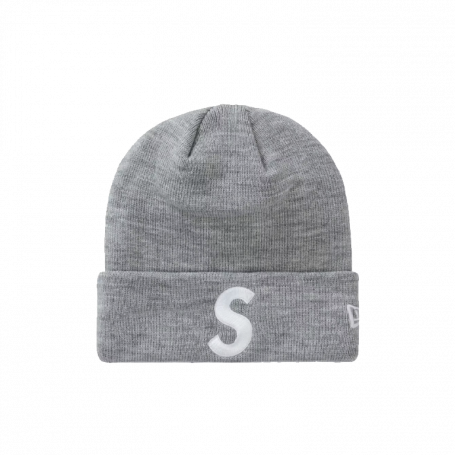 Supreme New Era S Logo Beanie Grey