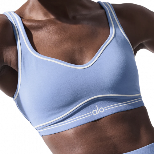 Бра Alo Yoga Airbrush Heart Throb Bra Crystal Clear Blue White
