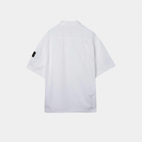 Рубашка Stone Island Cotton Cupro Short Sleeve Overshirt White