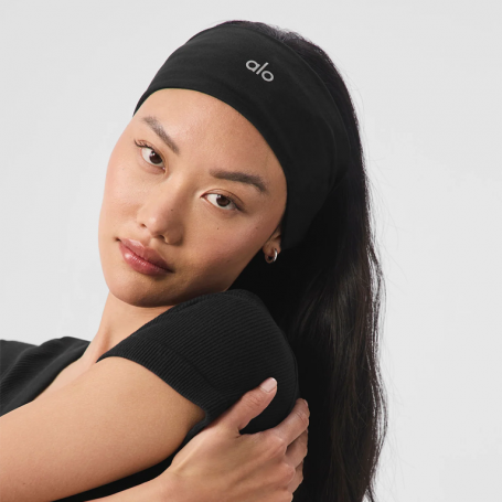 Alo Yoga Performance Conquer Headband Black