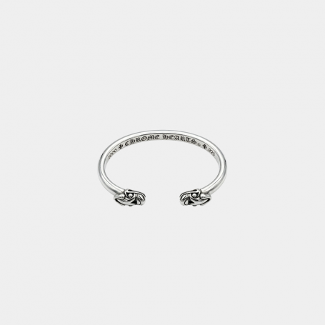 Браслет Chrome Hearts Double Dog Bangle Silver Bracelet