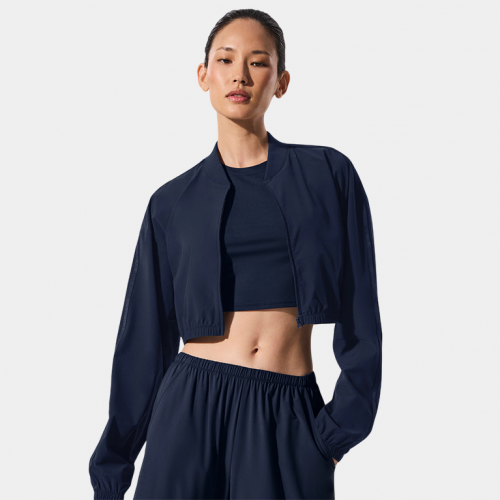 Куртка Alo Yoga Cropped Breezy Full-Zip Cover Up Navy