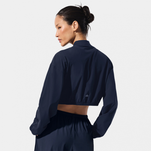 Куртка Alo Yoga Cropped Breezy Full-Zip Cover Up Navy