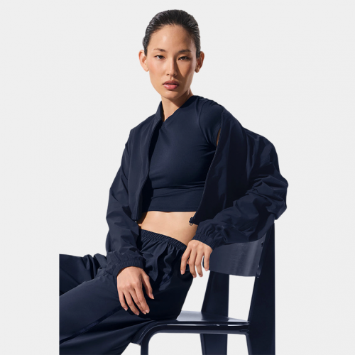Куртка Alo Yoga Cropped Breezy Full-Zip Cover Up Navy