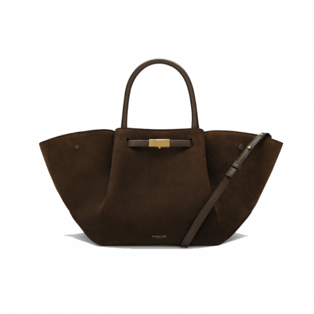 DeMellier The Midi New York Small Grain Mocha Suede & Mocha Smooth