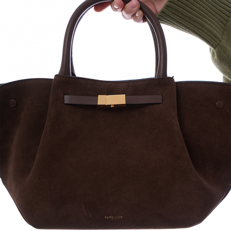 DeMellier The Midi New York Small Grain Mocha Suede & Mocha Smooth