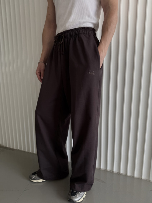 Брюки Sabe Classic Logo Sweatpants Dark Brown