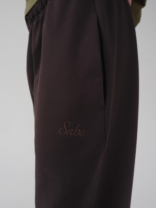 Брюки Sabe Classic Logo Sweatpants Dark Brown