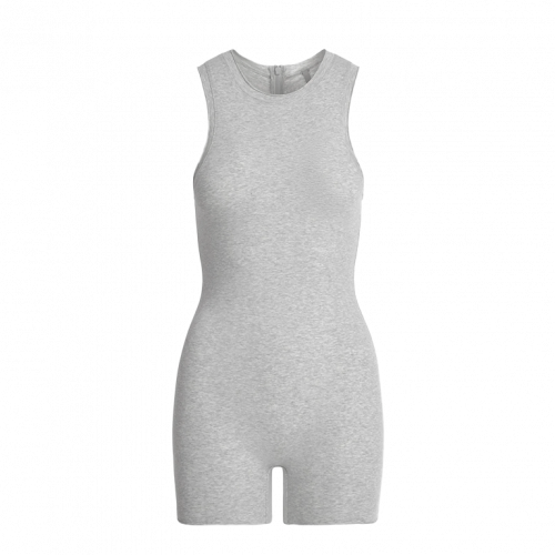 Комбинезон SKIMS Cotton Jersey Tank Onesie Light Heather Grey