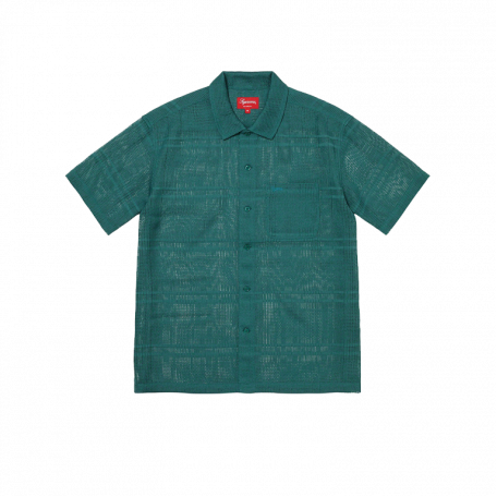 Supreme Mesh Stripe S/S Shirt Green