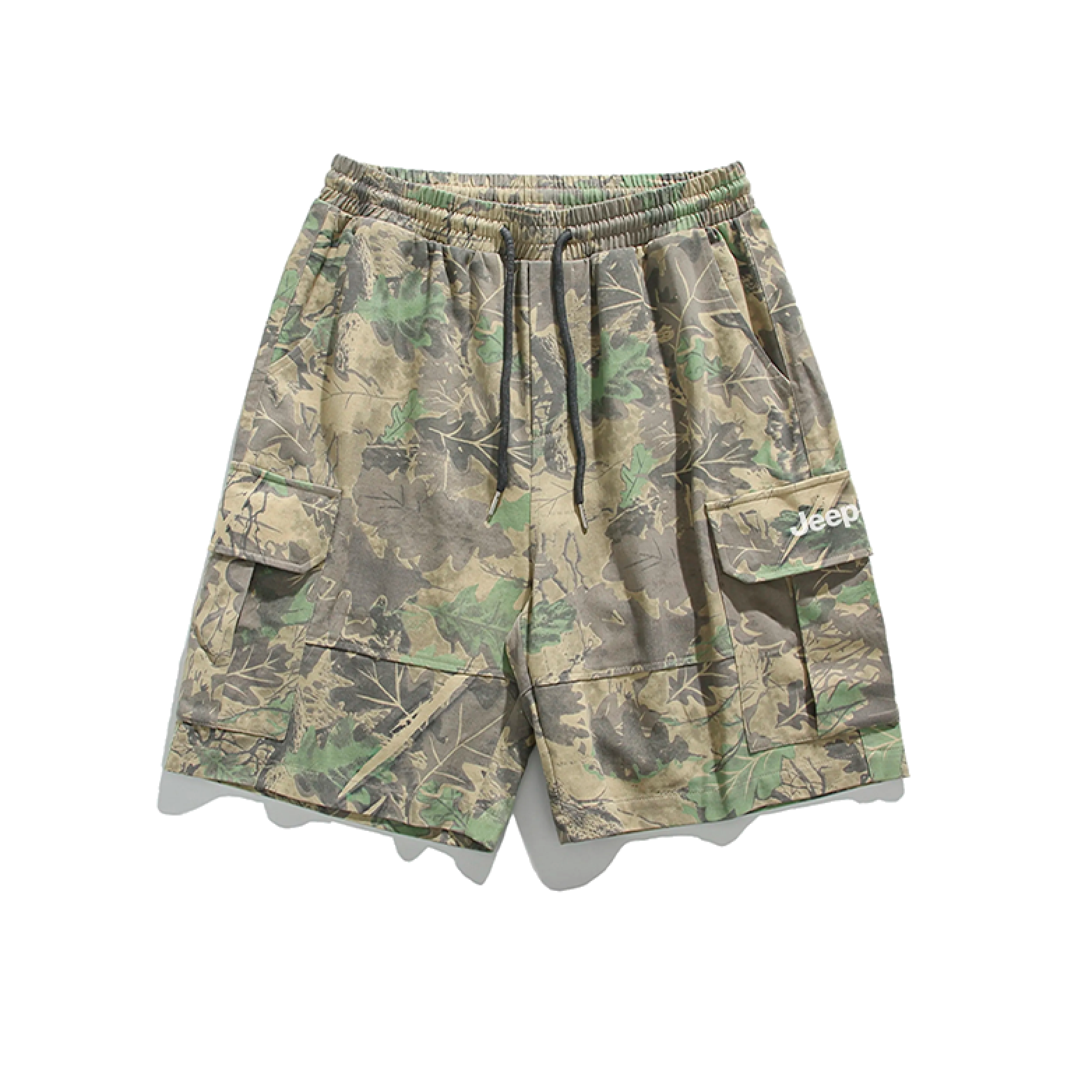 Jeep Washed Cargo Shorts Khaki Camo