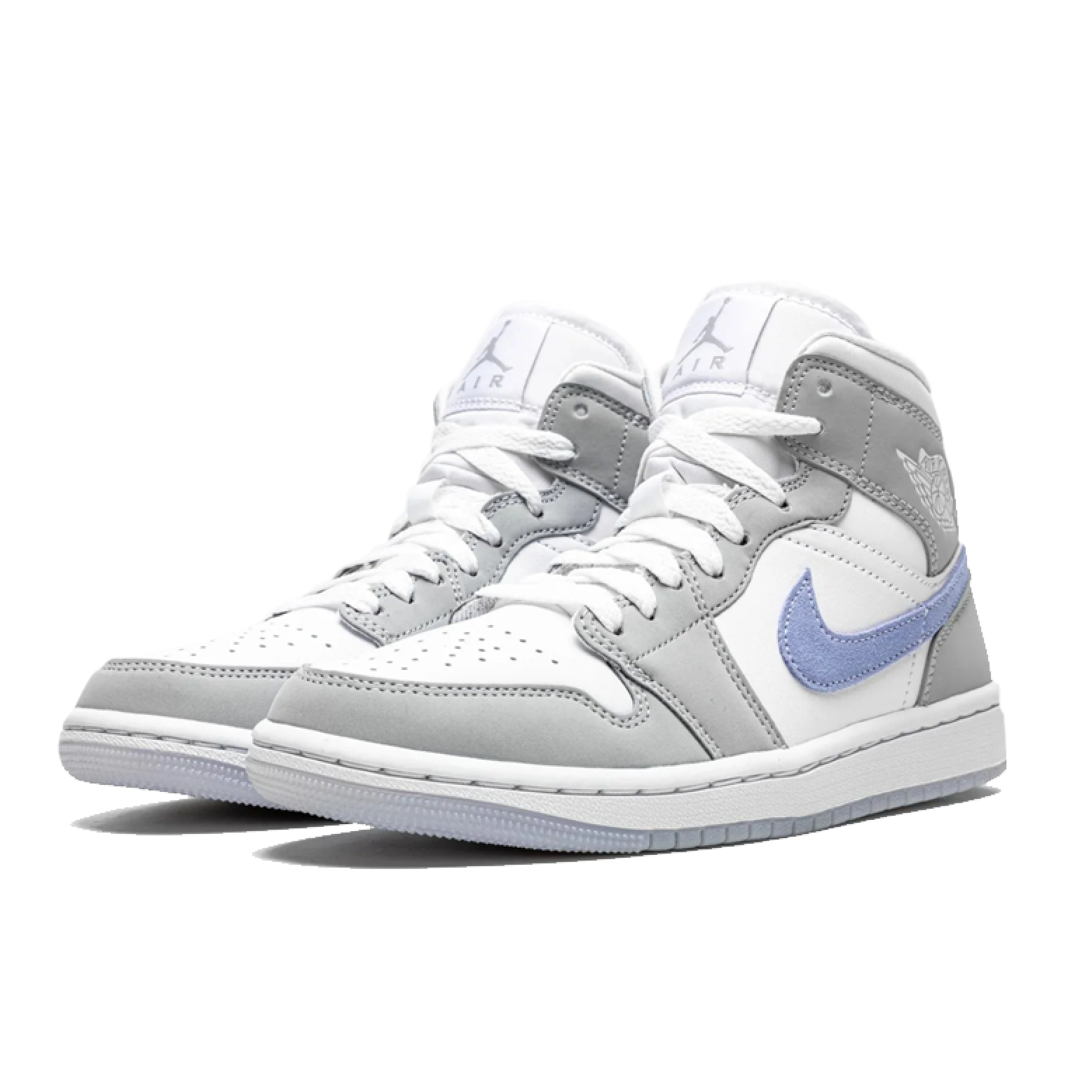 Кроссовки Air Jordan 1 Mid Wolf Grey Aluminum (W)