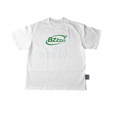 Bzzz Tee Logo White Green