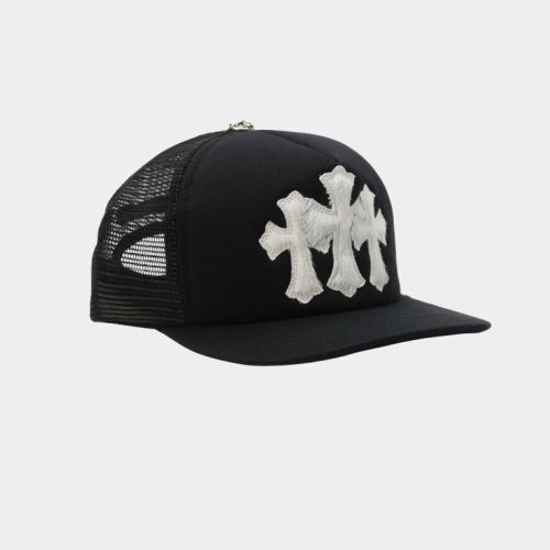 Бейсболка Chrome Hearts Cap White Cross Black
