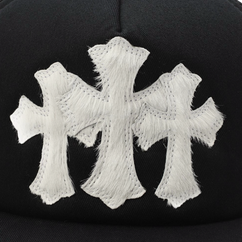 Бейсболка Chrome Hearts Cap White Cross Black